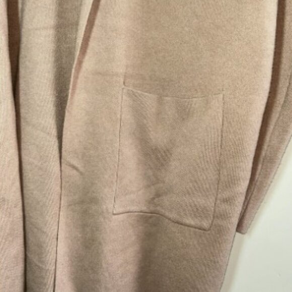 LILLUSORY Women's Oversized Long Cardigan Sweater Camel Brown Pockets Size XL - Picture 5 of 9